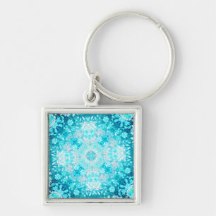 Chaveiro Cristal Azul Turquesa Elegante
