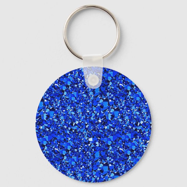 Chaveiro Cristal Druzy - Azul apphire (Frente)