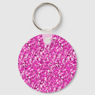 Chaveiro Cristal Druzy - cor-de-rosa fuchsia