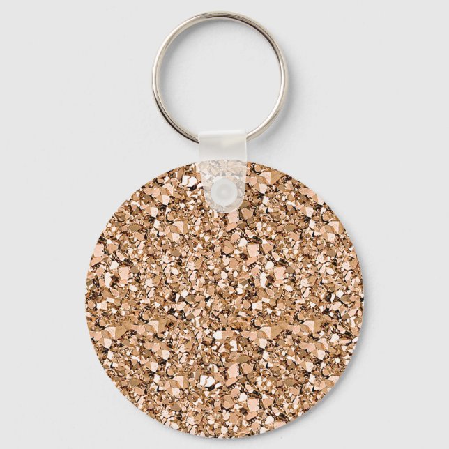 Chaveiro Cristal Druzy - cor rosa (Frente)