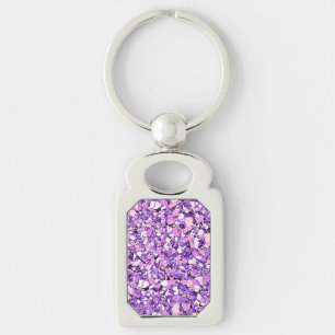 Chaveiro Cristal Druzy - orquídea leve