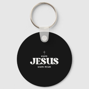 Chaveiro Cristão Conhece Jesus Conhece Paz Religião Deus Bí