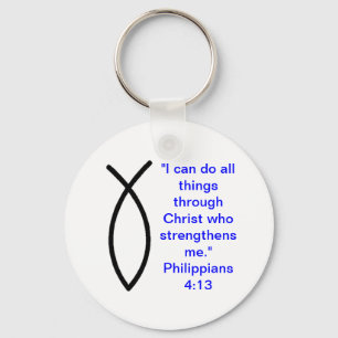 Chaveiro cristão do 4:13 dos Philippians com