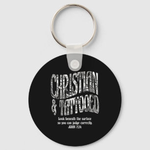 Chaveiro Cristão & Tatuado João 7_24 Citação Fé Crença