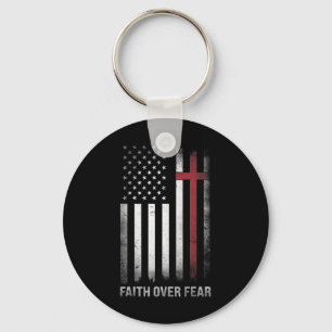 Chaveiro Cristão Usa Bandeira Americana Cristo Fé Sobre F
