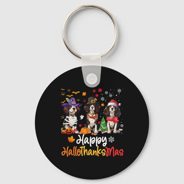 Chaveiro Cristo de Halloween do Cavalier King Charles Spani (Frente)