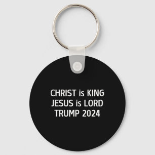 Chaveiro Cristo é Rei Jesus é Senhor Trump 2024 Cristão