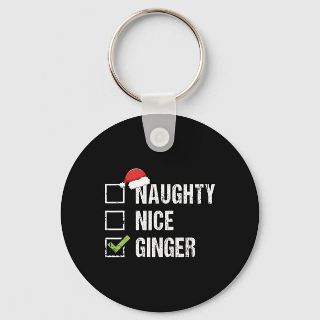 Chaveiro Cristo Irlandês Naughn Nice Ginger Redhead Santa H (Frente)
