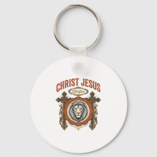 Chaveiro Cristo Jesus Fé do Leão Vintage