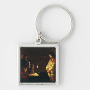 Chaveiro Cristo perante Caifás por Honthorst Fine Art
