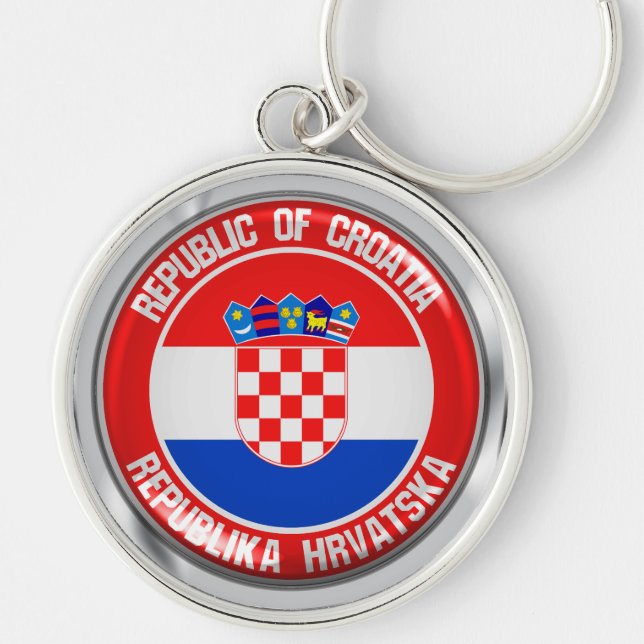 Chaveiro Croácia Round Emblem (Frente)