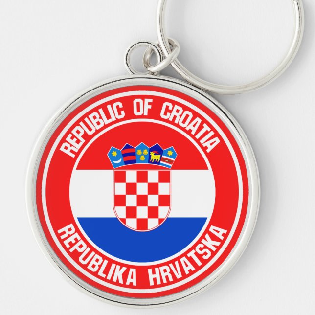 Chaveiro Croácia Round Emblem (Frente)