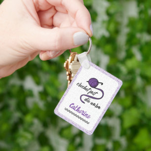 Chaveiro Crochet Roxo Rápido, Morre Quente