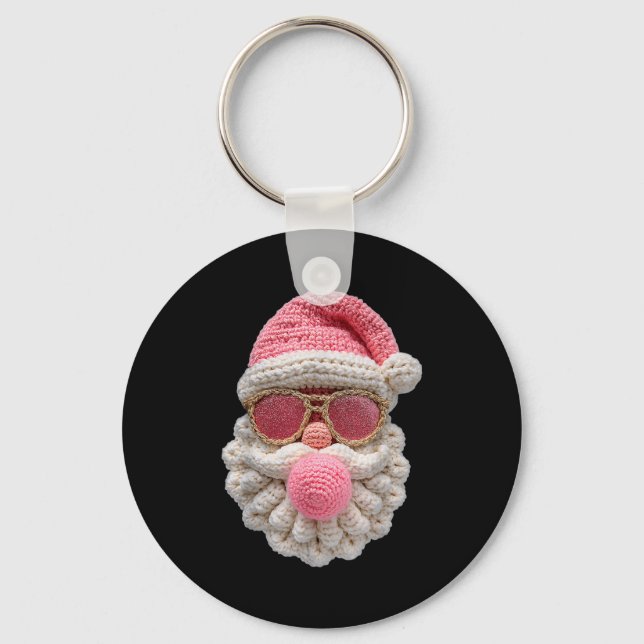 Chaveiro Crochet Santa Blowing Bubble Gum Christmas Girly K (Frente)