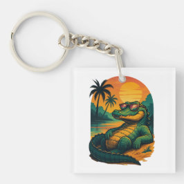 Chaveiro Crocodilo de Verão sem fim - Retro