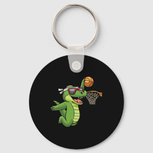 Chaveiro Crocodilo Jogando Bysketbyll Alligator Bysketbyll
