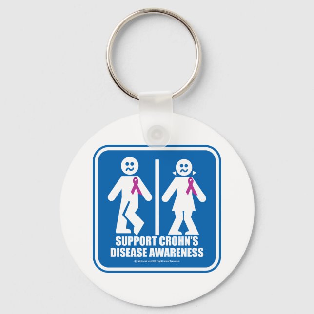 Chaveiro Crohn's Disease Restroom Sign (Frente)