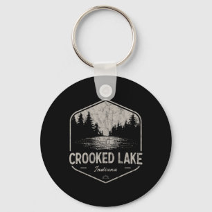 Chaveiro Crooked Lake Indiana Exteriores Vintage 