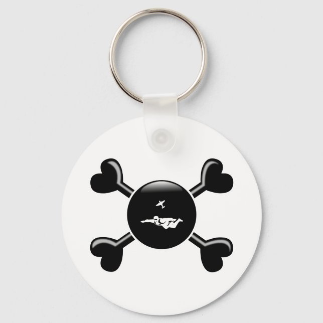 Chaveiro Crossbones Skydiving (Frente)
