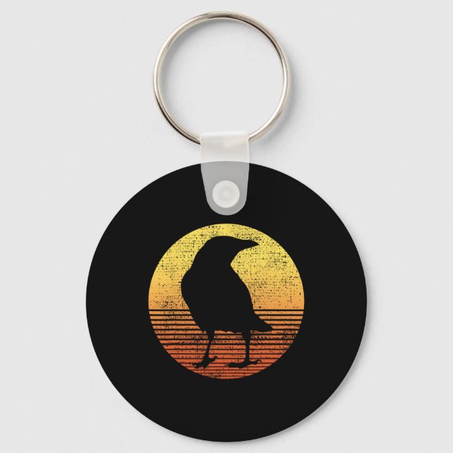 Chaveiro Crow Bird Raven Vintage (Frente)