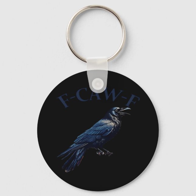 Chaveiro Crow, F-Caw-F Funny Bird Creative Casual (Frente)