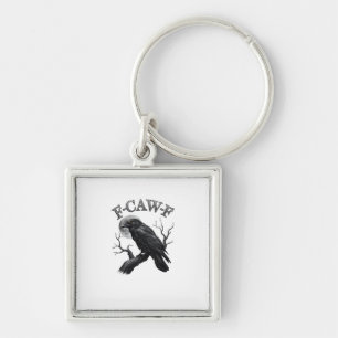 Chaveiro Crow, F-Caw-F Funny Bird Moon Gótico Tri-Blend Cre