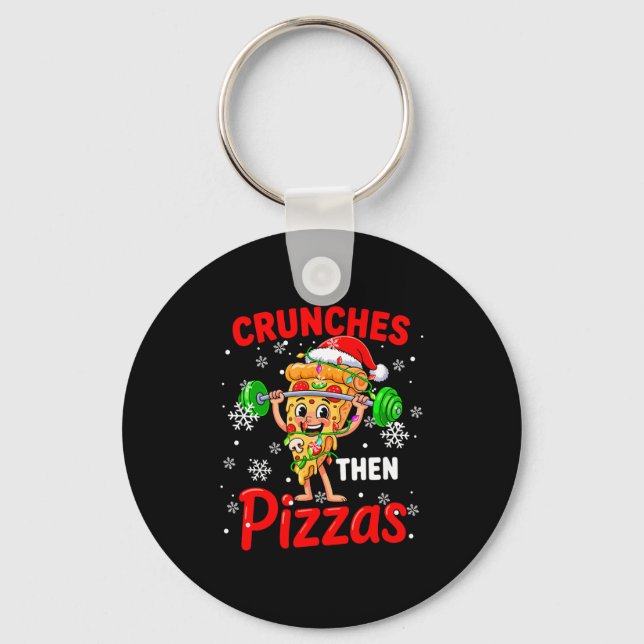 Chaveiro Crunches Then Zzas Xmas Santa Zza Weightlifting Gy (Frente)