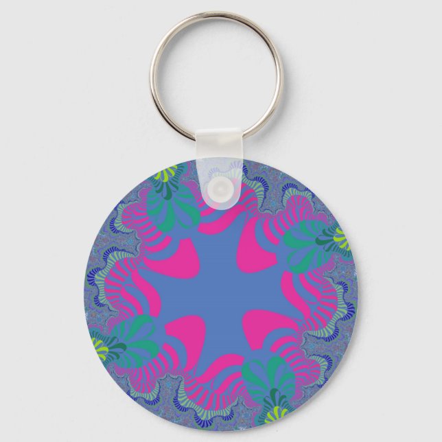 Chaveiro Cruz Azul Rosa e Cornflower (Frente)