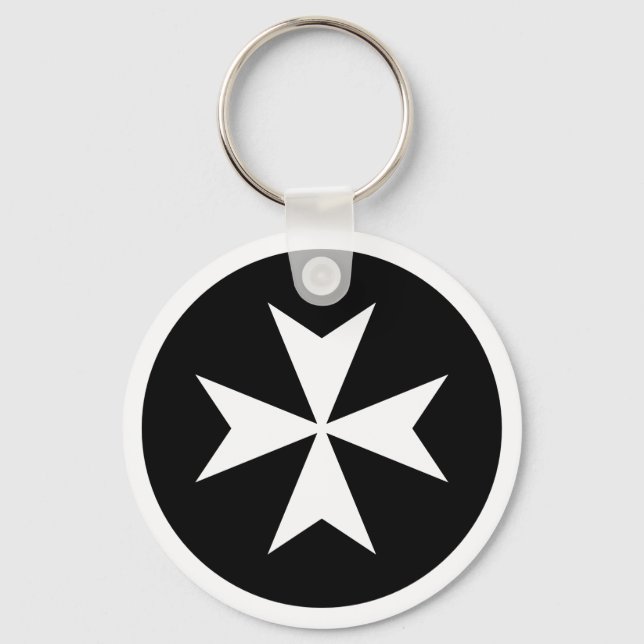 Chaveiro Cruz de Malta Branca (Frente)