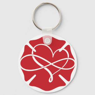 Chaveiro CRUZ DE MALTA com CORAÇÃO e SÍMBOLO INFINITO [MH8]