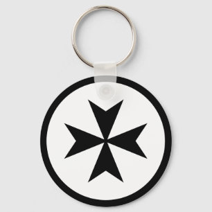 Chaveiro Cruz de Malta Preta