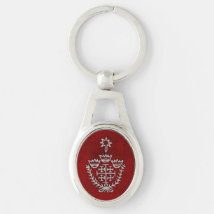 Chaveiro Cruz Deus Vult dos Cavaleiros Templários de Jerusa
