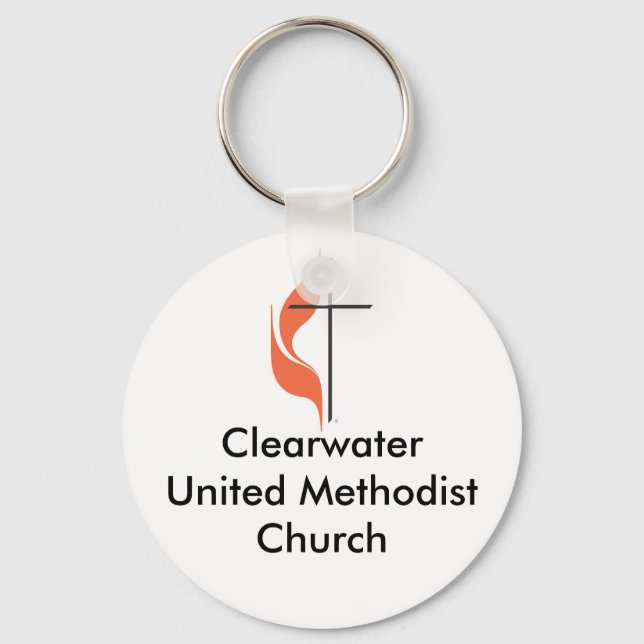 Chaveiro Cruz e chama, ClearwaterUnited MethodistChurch (Frente)