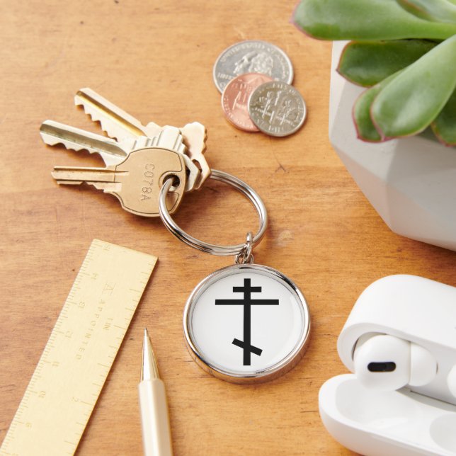 Chaveiro Cruz Ortodoxa Russa (Mesa)