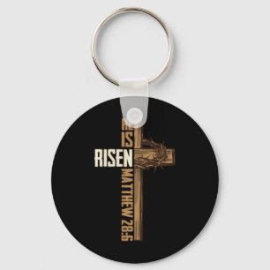 Chaveiro Cruz Religiosa de Páscoa Ele Ressuscitou Jesus Cri