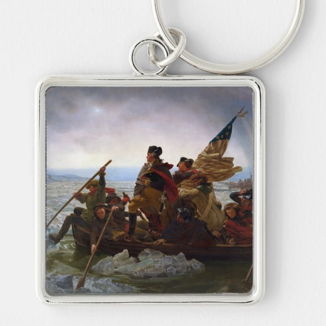 Chaveiro Cruzando Delaware 1776: General George Washington (Frente)
