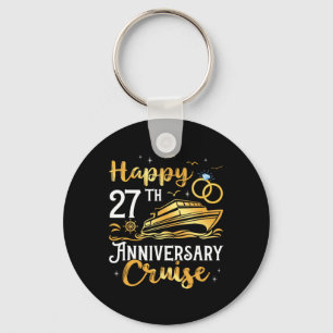 Chaveiro Cruzeiro de aniversário de 27 anos Viagem de bodas