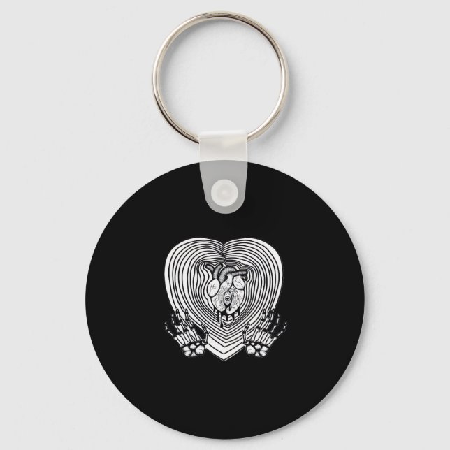 Chaveiro Crying Heart Classic - Skeleton mãos Heart (Frente)