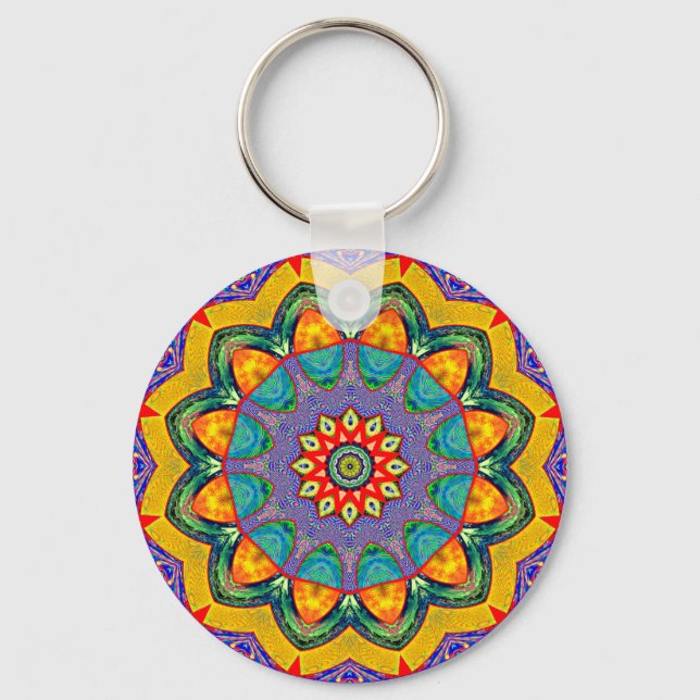 Chaveiro Crystal Mandala Quilt (Frente)