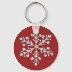 Chaveiro Crystal Snowflake Keychain (red)