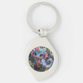 Chaveiro Crystal Sprout – Arte Fantasia de Dragão de Crista