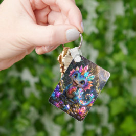 Chaveiro Crystal Sprout – Arte Fantástica de Dragão de Cris