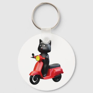 Chaveiro CTE-CAT dirigindo motocicleta T-Shirt clássico (1)