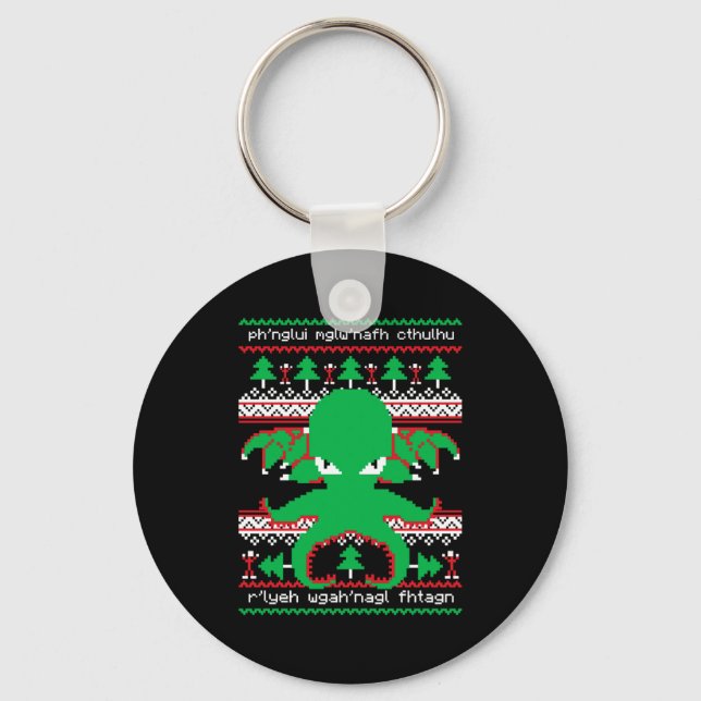 Chaveiro Cthulhu Cultist Christmas Cthulhu Ugly Christmas S (Frente)