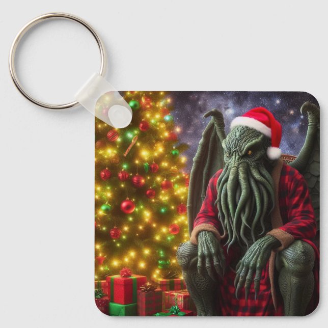 Chaveiro Cthulhu Feliz de natal de Creepmas Cthulhumas (Frente)