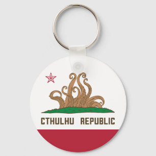 Chaveiro Cthulhu República da Califórnia Flag Lovecraft