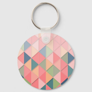 Chaveiro CUBISM pastel Shades GEOMETRIC - ADICIONAR MONOGRA