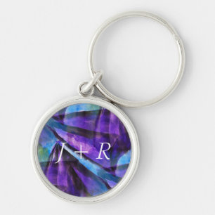 Chaveiro cubism sem emenda roxo, arte abstracta azul