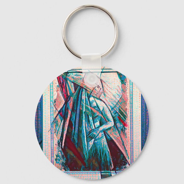 Chaveiro Cubist Art Deco Belly Dancer (Frente)