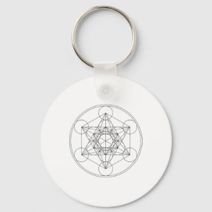 Chaveiro Cubo de Metatron Geometria Sagrada Yoga Símbolo Es
